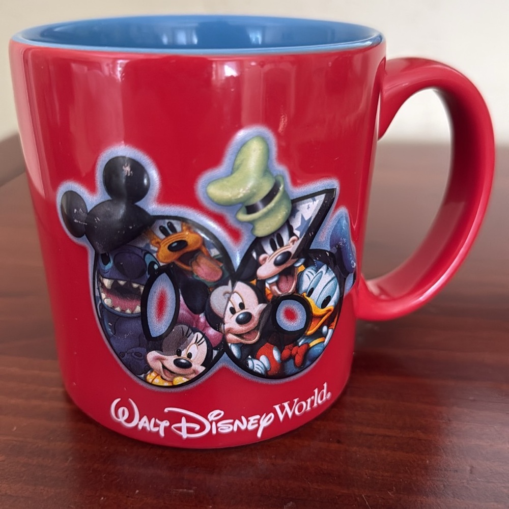 Disney Red Mug 2006 Mickey and Friends Disney World Collectible Coffee Cup